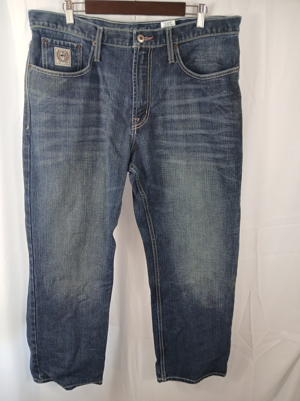 Cinch Men's Blue Washed Denim Jeans